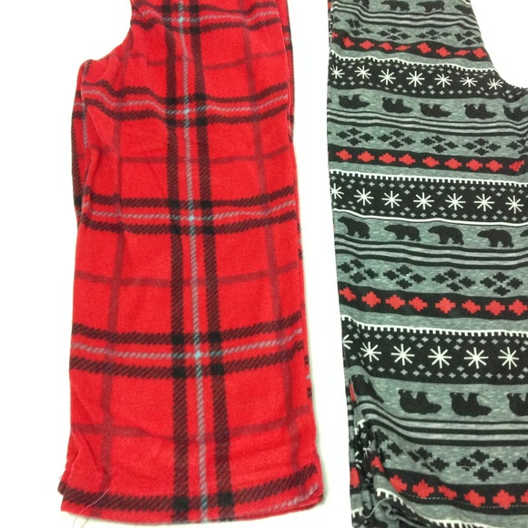 New 2 Piece Kohl's Sleep Pants Fair Isle/Plaids - Picture 2 of 4